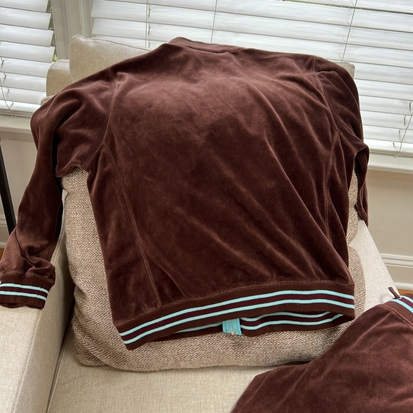 Brown Velour Zip Up-Gloria Vanderbilt Sport - Picture 4 of 4